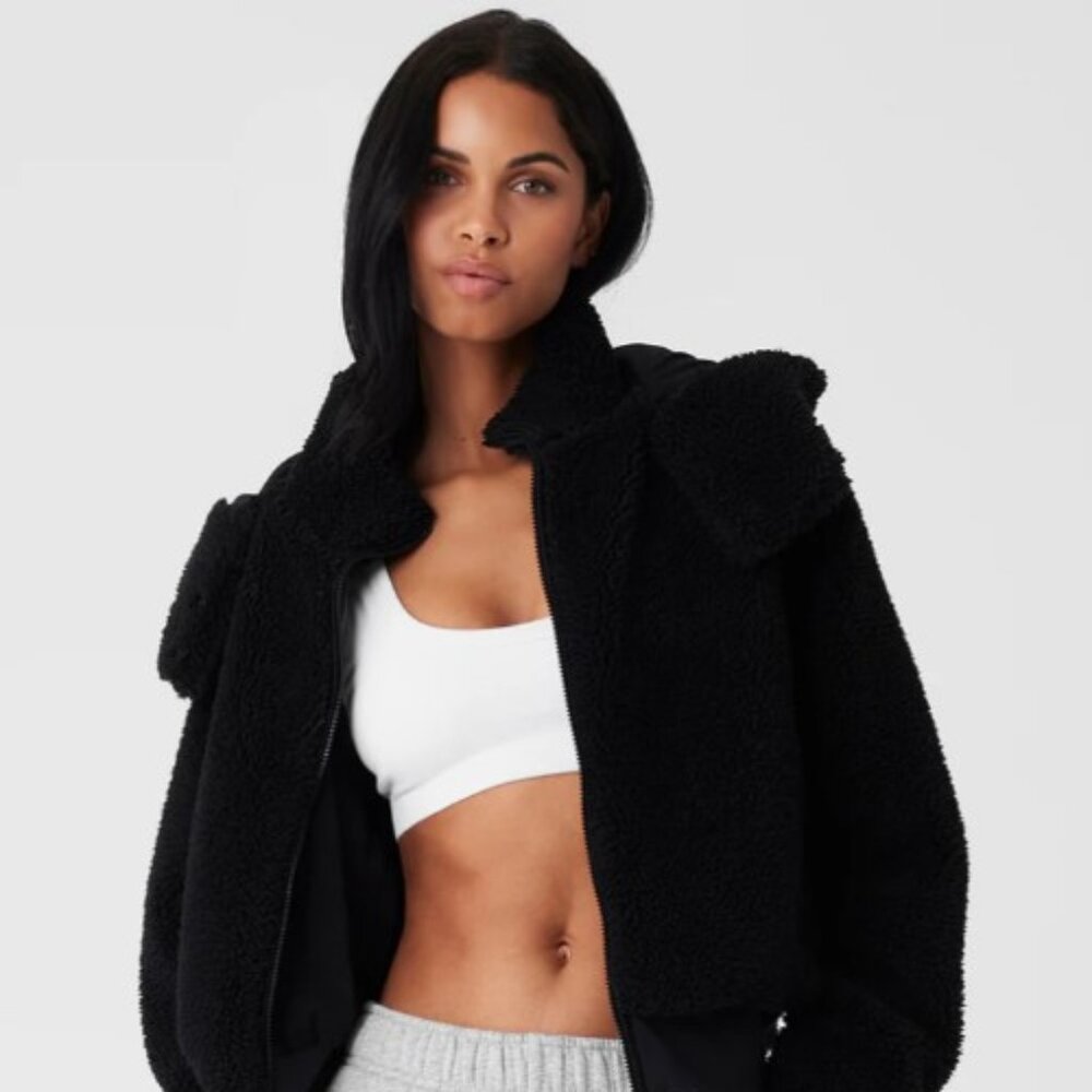 Alo Yoga Foxy Sherpa Jacket Black